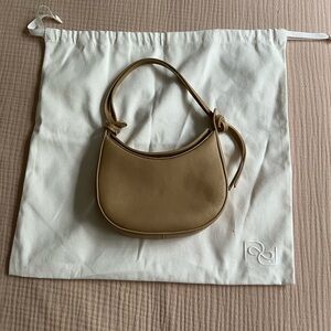 Reformation Mini Rosetta Shoulder Bag Clay Taupe